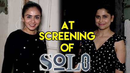 Amruta Khanvilkar & Sai Tamhankar During Screening Of Movie "Solo" | Malayalam Movie 2017