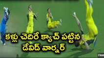 India vs Australia 2nd T20 : David Warner takes a Wonder Catch | Oneindia Telugu