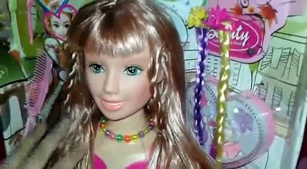 Barbie Hair Styling Doll Salon - العاب بنات | رأس باربى تزيين العروسة و موديلات شعر