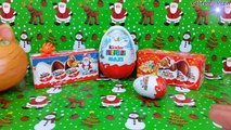 Kinder Surprise Eggs Maxi Kinder Christmas Toys Opening & Unboxing