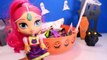Shimmer and Shine TRICK OR TREAT CANDY GAME with Surprise Toys + Halloween Candy Kids Games