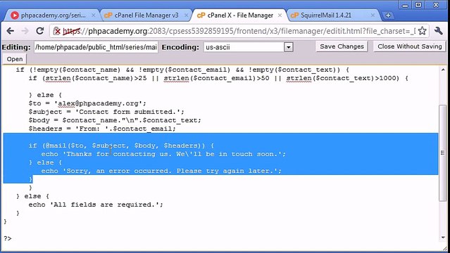 PHP Training In Jaipur|PHP Training Companies In Jaipur|Creating a Simple Contact Form Part 4