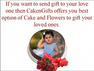 Order Delicious cake and flowers from CakenGifts.in