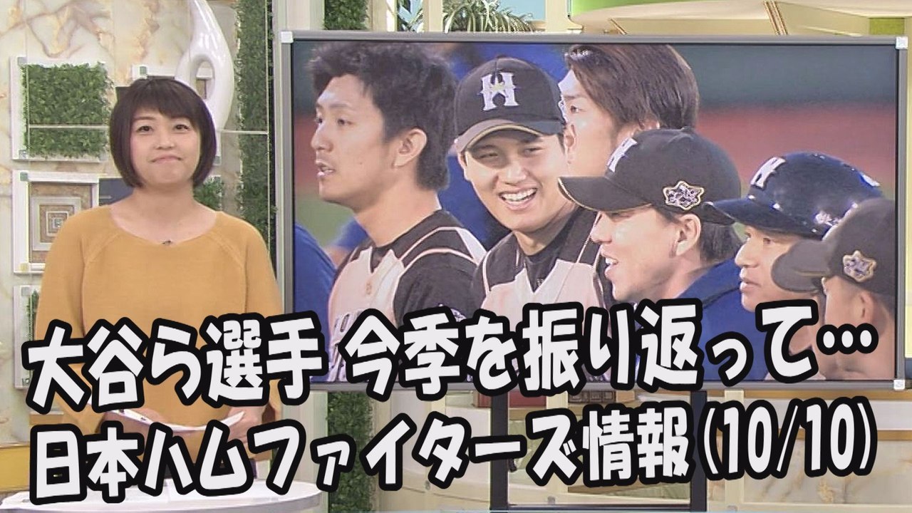 日本ハム 大谷らファイターズ選手 今季を振り返って… 昨日の楽天戦 2017.10.10 日本...