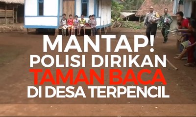 Polisi Ini Dirikan Taman Baca di Desa Terpencil