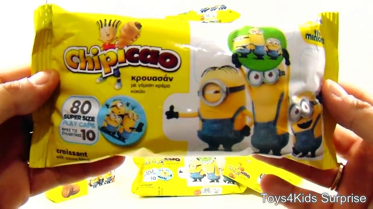 Μπισκότα Τάπες Chipicao Minions Movie Playcaps Chocolate Cruisant Biscotto