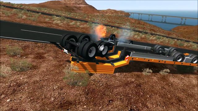BeamNG Drive Big Truck vs Low Bridge High Speed Crashes #1 [11 foot 8]