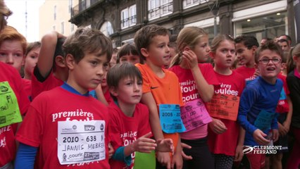 Les jeunes champions au départ de Courir à Clermont