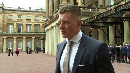 Swimmer Adam Peaty receives MBE to delight of proud gran