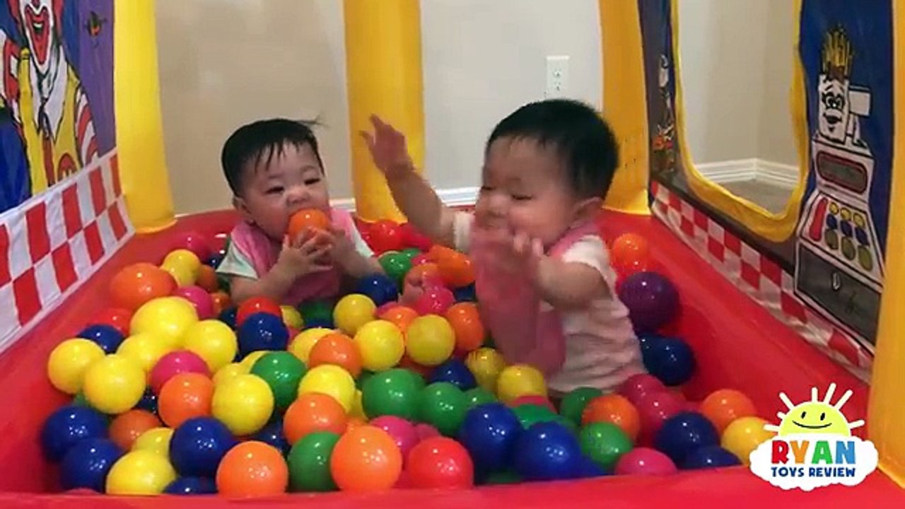 McDonalds Drive Thru Prank Inflatable giant ball pits and giant food + McDonalds Indoor Playground