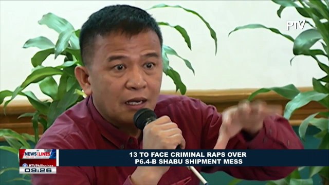 13 to face criminal raps over P6.4-B shabu shipment mess