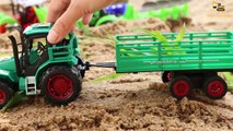 ของเล่น รถแทรกเตอร์ไถนาปลูกข้าว รถเกี่ยวข้าว รถบรรทุก Combine Harvester For Kids