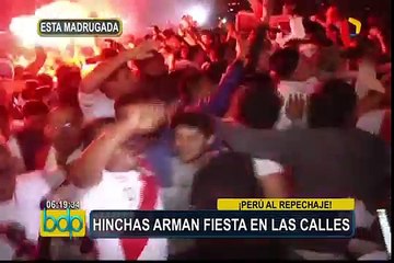 Perú al repechaje: durante la madrugada continuaron las celebraciones
