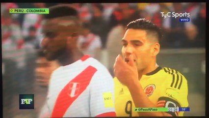 Falcao Convincing Peru players To Draw A Match With Colombia!
