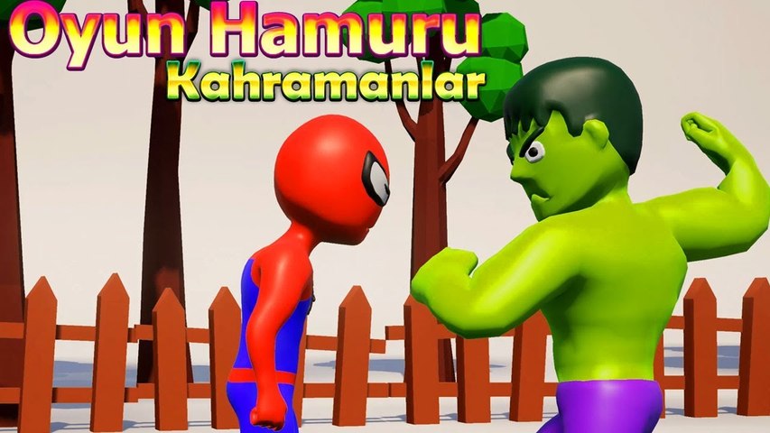 Örümcek Adam ve Hulk Elsa için Kavga Ediyor - Oyun Hamuru Çizgi Film Süper Kahramanlar