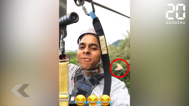 Tout ne se passe pas comme prévu sur cette tyrolienne - Le Rewind du mercredi 11 octobre 2017