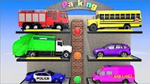 Colores para que los niños aprendan con vehículos de calle para que los niños aprendan