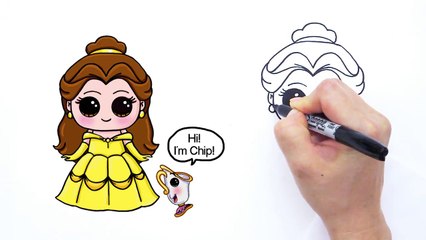 How to Draw Disney Princess Belle from Beauty and the Beast Cute