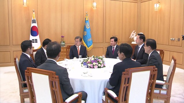 문재인 대통령, 여야 의원 외교단 접견...안보 논의 / YTN