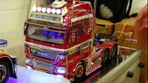 Rc Trucks @ Leyland RC SCANIA V8, MAN V8 with Skeletal & Container P.G YATES HAULAGE RVTC 08-02-14