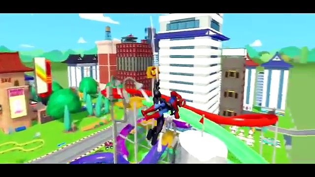 Мультик про Машинки - Человек Паук приключение с машинками детский мультфильм песенки.