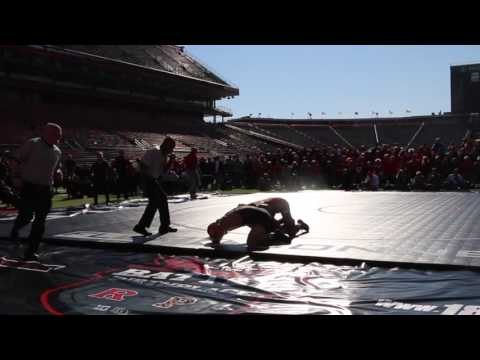 Rutgers wrestler John Van Brill vs. Princeton's Mike D'Angelo at 157 pounds