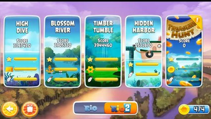 Angry Birds Rio Hidden harbor All levels