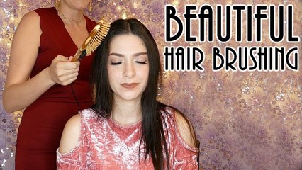 Beautiful, Calming Hair brushing sounds with Ear to Ear ASMR whisper