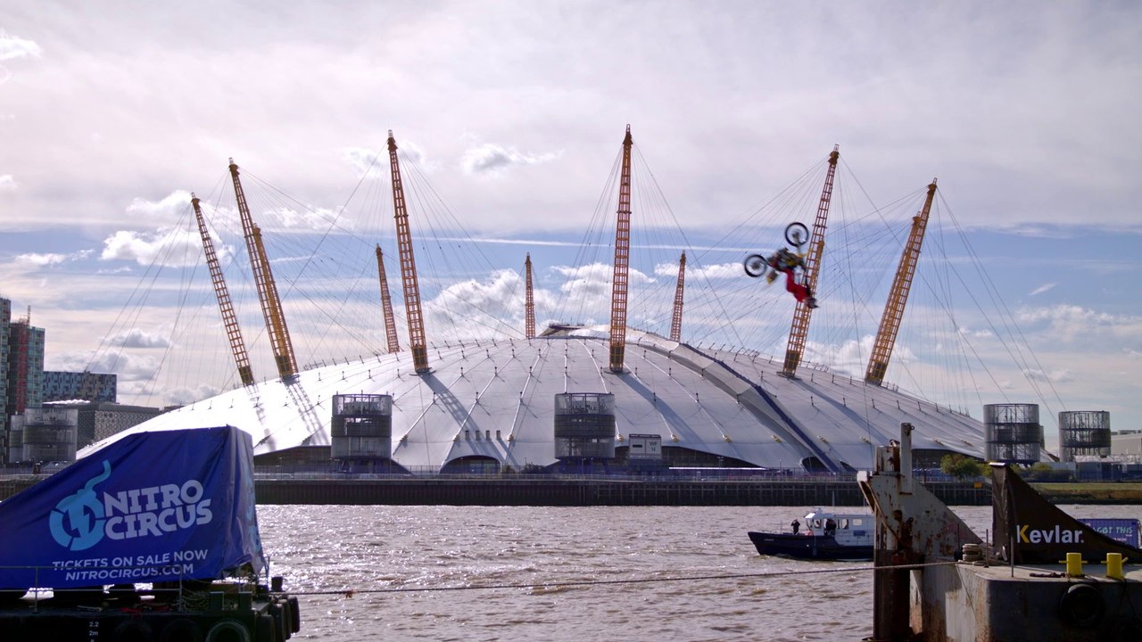 Travis Pastrana's Barge-to-Barge Backflip on the River Thames
