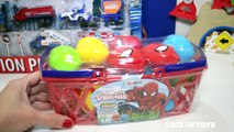 Spiderman Surprise Eggs 15! Mighty Machines Airport Set, Airplanes, Trucks, Figurines Lots of Toys