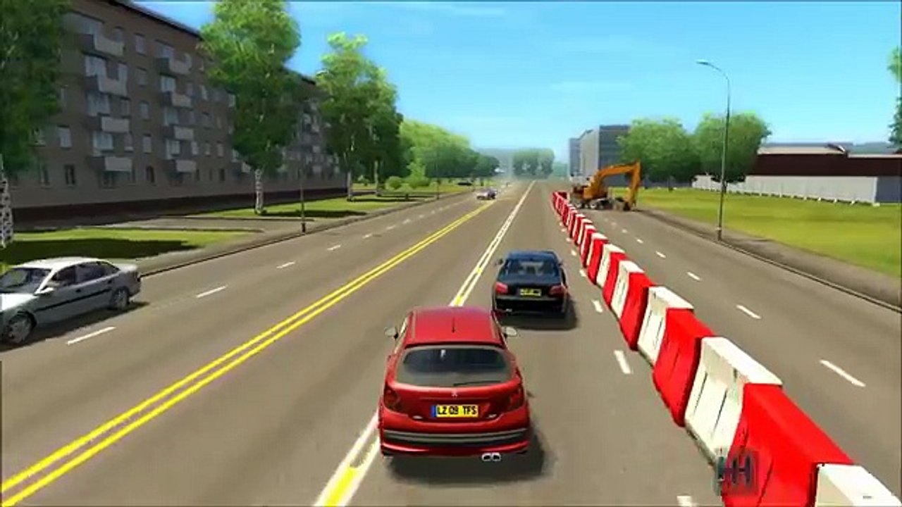 City car driving Peugeot 207