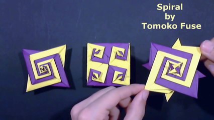 Origami Spiral by Tomoko Fuse - Yakomoga Origami tutorial