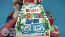 Kinder Surprise Egg Christmas Party! Opening New Huge Giant Jumbo Kinder Surprise Eggs!