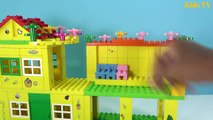 Peppa Pig Blocks Mega House Construction Lego Sets With Masha and the Bear Toys For Kids #4