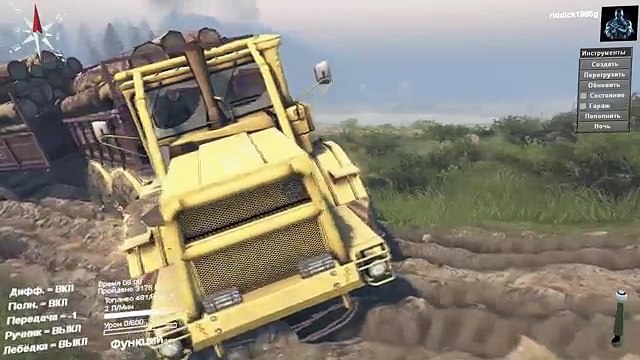 SpinTires mod Kirovets K700 6x6 Off road Test