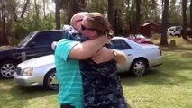 U.S. Navy Sailor Suprises Her Father After Coming Home Early