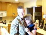 U.S. Army Soldier Surprises Mom in Kitchen