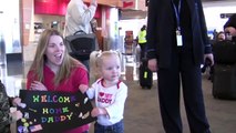 Military Dad Surprises His Young Daughter at the Airport