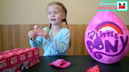 Гигантское ЯЙЦО Плей До Май Литл Пони ✿ Sweet Box распаковка ❤ My Little Pony сюрпризы Giant Egg MLP