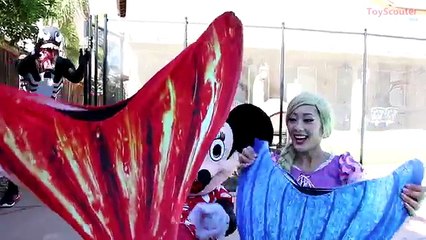 Princess Rapunzel Loses Her Mermaid Tail! w/ Minnie Mouse, Venom & Paw Patrol Team in Real Life