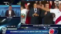Hinchas de la Selección Peruana interrumpen transmisión de Fox Sports Colombia y sepultan a periodistas