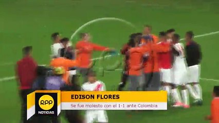 La bronca de Edison Flores tras el empate 1-1 con Colombia