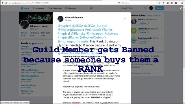 When Someone Buys you a RANK on HYPIXEL You Could Get BANNED- PLEASE SHARE