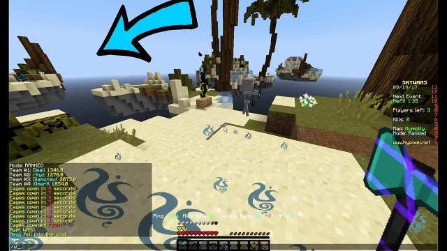 Another Lagback Hacker with MVP+ on Hypixel Ranked Skywars