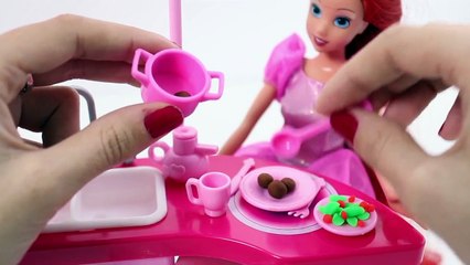 Princess Ariel Bathtime The Little Mermaid Bath Time Disney Princes Barbie Doll House Toy Videos