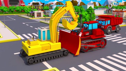 NOVO Desenho Animado - Trator com super balde | Video para criançinhas Compilação