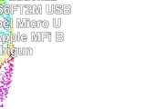 Multi 3 in 1 Ladekabel FOXSUN 66FT2M USB Typ C Kabel Micro USB Kabel Apple MFi