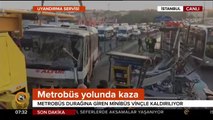 Metrobüs yolunda kaza