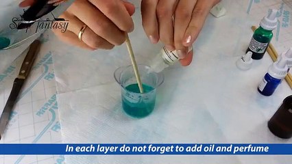 Swirl Soap Tutorial - How To Make soap-cube Ocean Heart