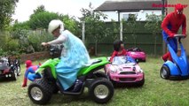 Power Wheels Ride On Musical Cars Collection | Pink Mercedes Mini Cooper Batmobile Spiderman & Elsa